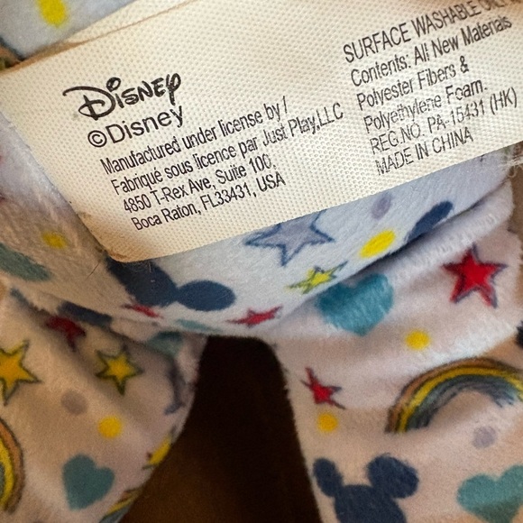 Mickey Mouse Plush Blue Pajamas With Rainbows Stars Hearts Just Play - Picture 5 of 6